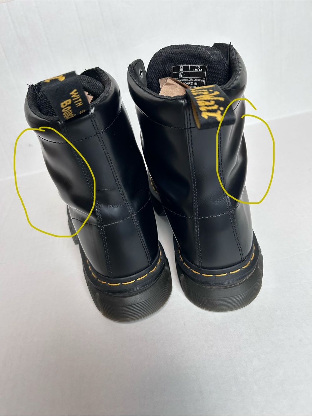 Dr. Martens Rikard 81 Smooth Black Leather Boots Men’s size 13 - Picture 6 of 11
